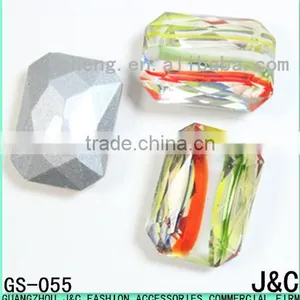 18*25 Rectangle Octagon Shaped Colorful Decorative Glass Beads thumbnail-1