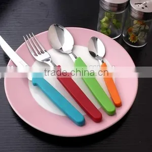 72 PCS Fancy Plastic Handle Stainless Steel Cutlery - KX-P079 thumbnail-1