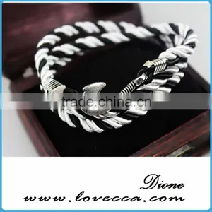 Colorful Rope Handmade Multilayer Anchor Nautical Navy Rope Bracelet thumbnail-5