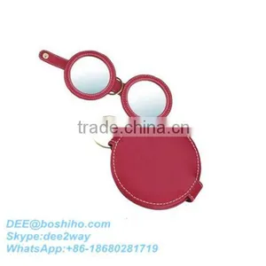 Boshiho Makeup Awesome Gift Key Ring Leather Dual Compact Mirror thumbnail-1