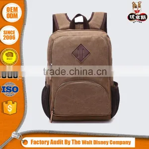 Wholesale Vintage Custom College Canvas Backpack thumbnail-1
