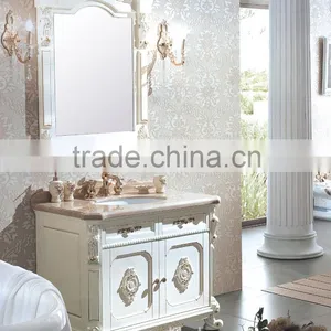 Waterproof Bathroom White Furniture/ Natural Marble Vanity Tops WTS338 thumbnail-1