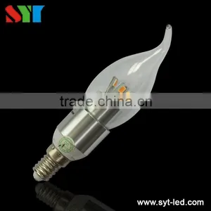 4W DIMMABLE LED CANDLE BULB LAMP LOW ENERGY E14 FLAME TIP thumbnail-1
