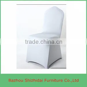 White Cheap Universal Spandex Lycra Stretch Elastic Chair Cover For Hotel Wedding Banquet Party thumbnail-1