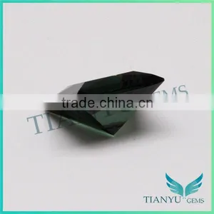 High Temperature Resistant 10x10mm 152# Dark Green Tourmaline Square Step Cut Synthetic Gemstone Spinel thumbnail-3