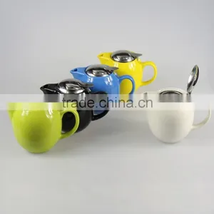 Ceramic Coffee And Tea Pots With Logo Decal Artwork Design Customized thumbnail-5