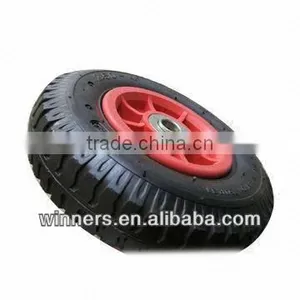 8'' Air Tire Pneumatic Caster Wheel Swivel With Foot Brake thumbnail-2