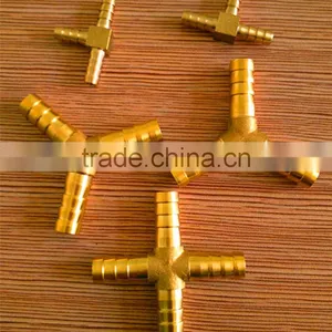 CNC 1/8''-1'' Brass Y CROSS and STRAIGHT Type Water Hose Barb Fitting thumbnail-1