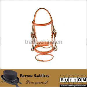 Leather Horse Bridle Racing Leather Horse Bridle High Quality Leather Horse Bridle With Brass Fitting,brown thumbnail-1
