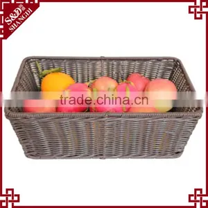 S&D Factory Wholesale Wicker Rectangle Basket for Bread , Fruit,Sandwiches Storage Basket With Cover thumbnail-1