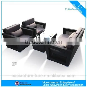 Poly Rattan Patio Garden Aluminum PE Rattan Sofa Set Furniture thumbnail-1
