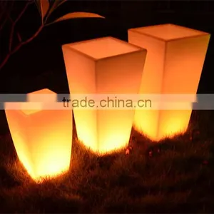Rechargeable Led Flower Pot With Color Changing Oriental Flower Pots for Whloe Sale thumbnail-5