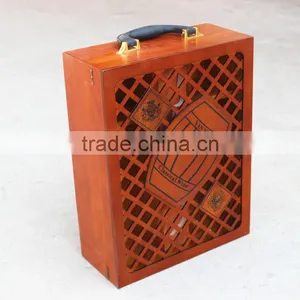 Wooden Wine Box With Handle thumbnail-2
