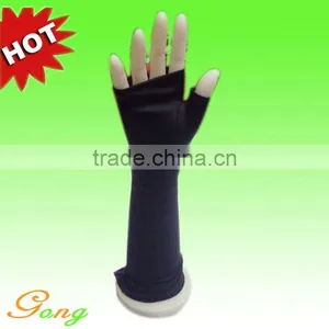 Elegant Satin Bridal Fingerless Wedding Gloves thumbnail-1