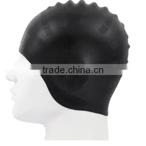 High Quality and Fashion Design Silicone Ear Waterproof Swim Caps thumbnail-3