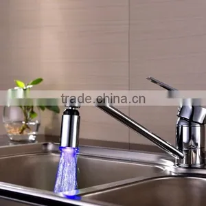 LED Color Changing Bubble Copper Faucet, Copper Temperature Sensor Control LED Colorful Basin Faucet For Sale thumbnail-4