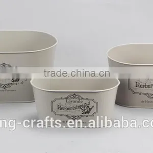 New Style Lavender Design Oval Metal Flower Base Pot for Garden thumbnail-4