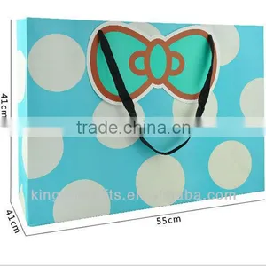 White Dot Printed Paper Shopping Bags thumbnail-1