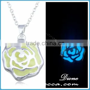 Dark Luminous Necklaces Silver Color Chain Pendant Lighting thumbnail-2