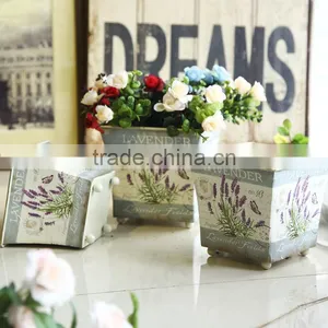 Vintage 2016 Popular in Europe Square Metal Flower Planter Pot thumbnail-3