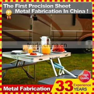 METAL FOLDING IRON TABLE AND CHAIRS WITH ALUMINUM LEGS thumbnail-1