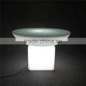 Used Coffee Shop Furniture Colorful Light up Furniture Glow Table With Rechargeable Battery thumbnail-1