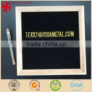 Felt Letter Board Black Felt With 320 White Plastic Changeable Characters 10 In. x 10 Inches Square Wood Oak Frame thumbnail-1