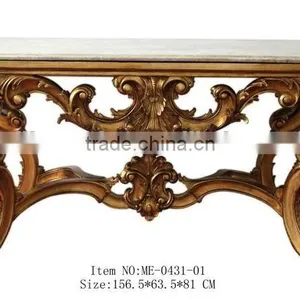 French Style Resin Console Table With Marble Top ME-0431-01 thumbnail-2