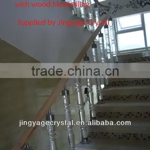 Crystal Balusters With Wood Handrailings thumbnail-1