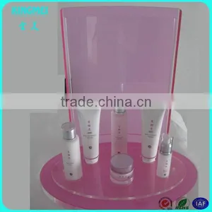 Pop Pink Acrylic Cosmetic Stands Display With Led Lighting Box,cosmetic Display Stand thumbnail-1