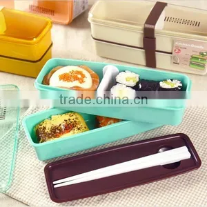 Cute Lunch Box Bento With Chopsticks High Heat Resistance Gift Made in China,CUSTOM Plastic Lunch Box,hot New Product for 2015 thumbnail-1