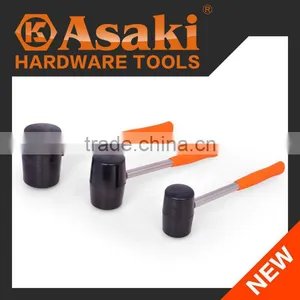 ASAKI Black Rubber Hammer Tile Rubber Mallet Sizes thumbnail-1