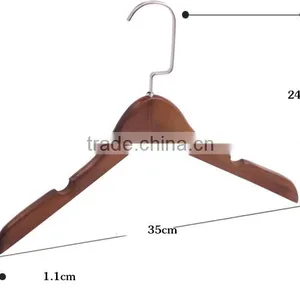 Wooden Clothes Hanger Manufacturer Custom Luxury Wooden Hanger For Garment Shop and 5 Star Hotel thumbnail-1