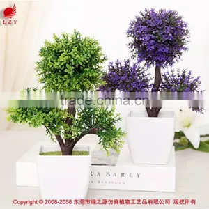 White Potted Evergreen Plants Table Centerpiece Tree thumbnail-1