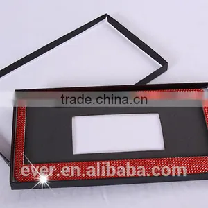Light and Sparkling Red Diamond Car License Number Plate thumbnail-3