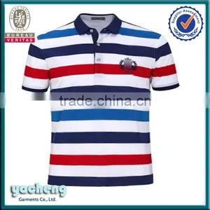 Fashion Summer Stripe Polo T-shirt Embroidery Men Cotton Polo T-shirt High Quality T-shirt thumbnail-4
