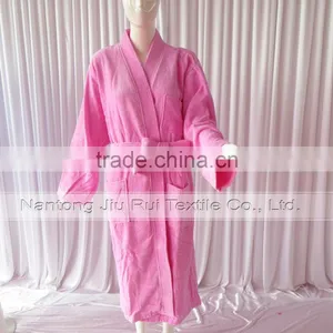 New Arrival Pink Bath Robe Womens Sleepwear Robes Autumn-Winter Flannel Robes Thick Long Spa Robe Shower Homewear Coral thumbnail-2