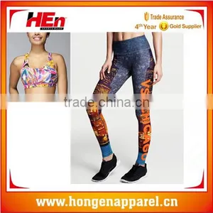 HongEn Apparel 2016 Newest Design Yoga Pants Tight Pants Gym Pants for Women thumbnail-1