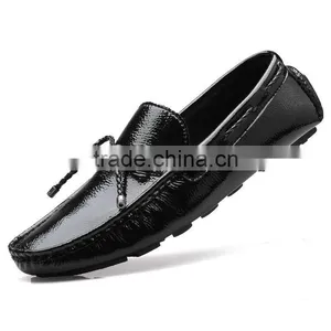 High Quality Adults Glazed Leather Shoes Sample for Male, Men Casual Shoes Putent Leather Made in Jinjiang Factory thumbnail-1