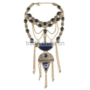 Hot Style Multilayer Vintage Heavy Metal Plated Choker Necklace thumbnail-4
