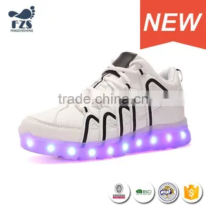 HFJH205 High Top Flashing Light Night Running Sneaker Men Led Shoes thumbnail-4