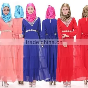 Formal Women Lace Long Sleeve Muslim Evening Dress thumbnail-1