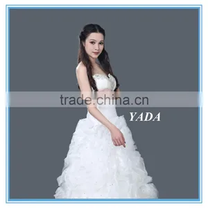 New Model Off Shoulder Elegant Handmade Beaded Wedding Dress 2016 thumbnail-2
