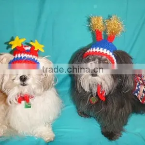 Funny Winter Handmade Knitting Christmas Dog Hat thumbnail-1