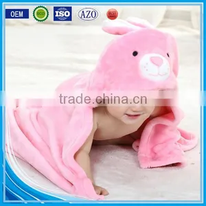Competitive Price Cuddle Flannel Velour Custom Animal Baby Towel With Hood thumbnail-1