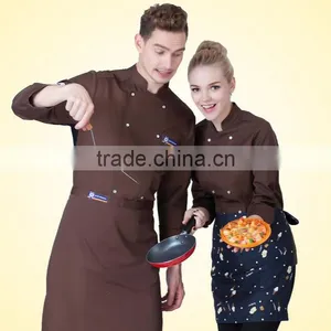 Custom Nice Design Hot Sale Factory Price Double Breasted Breathable Chef Jacket thumbnail-5