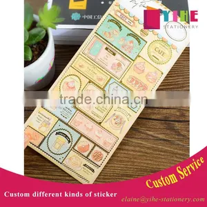 Pearl Paper Sticker Custom Cheap Postage Stamps Sticke With Gold Stamp Adhesive Sticker for Decoration thumbnail-1