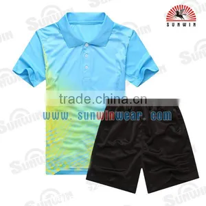 New Customized 100% Polyester Badminton Cloth Fashion Badminton Jersey for Youngth thumbnail-2