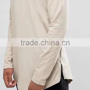 Guangzhou Shandao Factory Manufacture Wholesale Price High Quality 180g 100% Cotton Short Sleeve O-Neck Longline Men's T Shirt thumbnail-4
