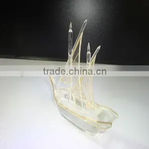 Noble Customized Made Islamic Ramadan Gift Crystal Arab Dhow With Logo thumbnail-2